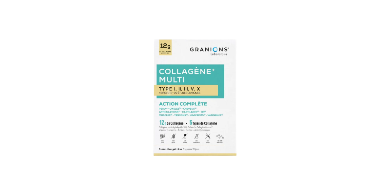 Collagène Multi Type I-II-III-V-X (poudre) - goût citron — Granions